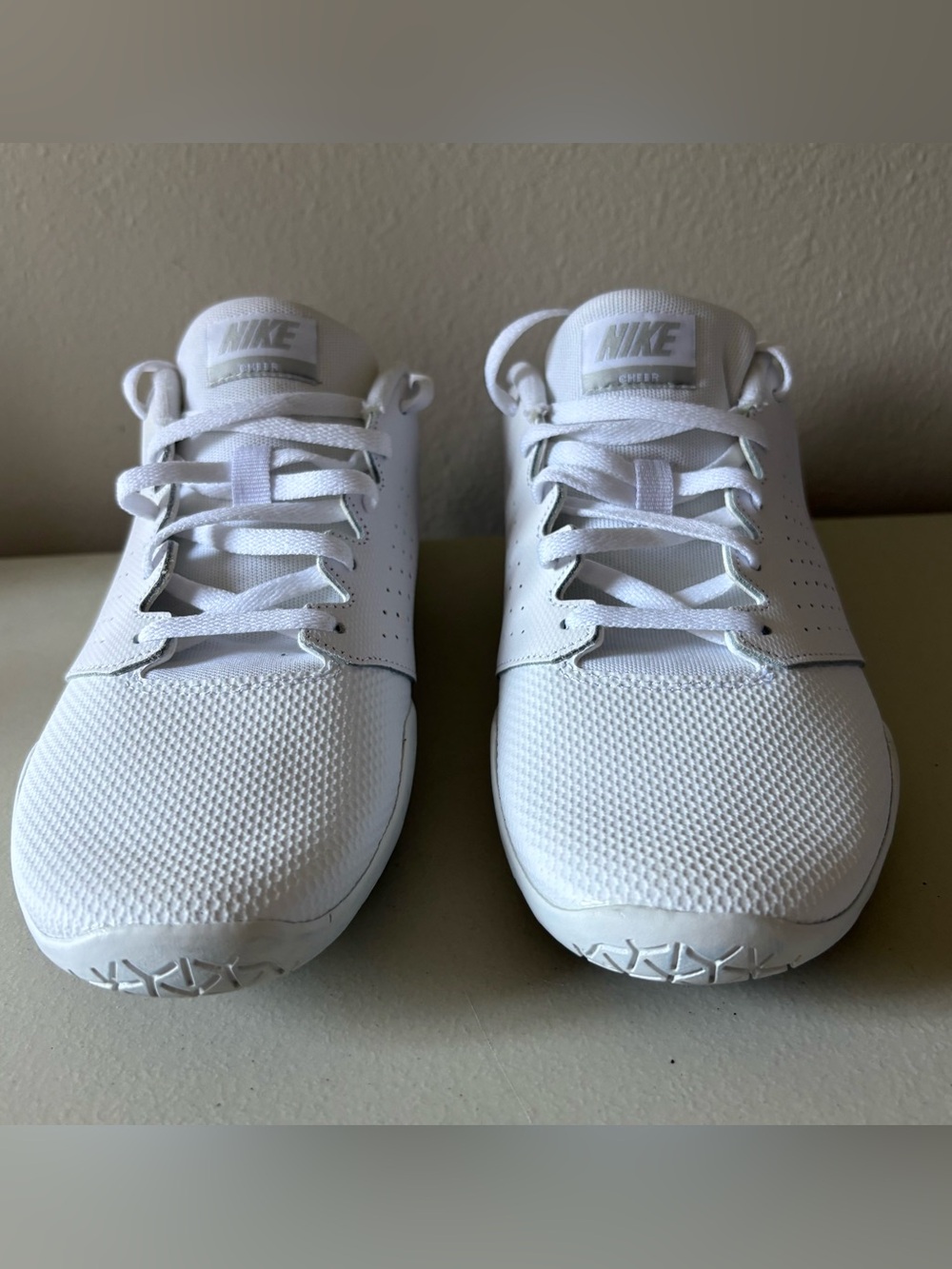 Nike White Women's Athletic Cheer Shoes. - Picture 3 of 8